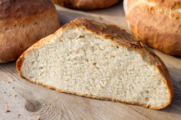 fresh sliced homemade bread