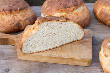 fresh sliced homemade bread