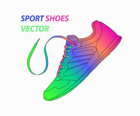Stylish sneaker for running, vector, illustration,