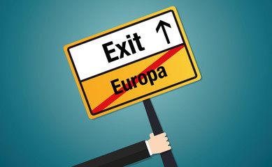 Europa Exit Schild