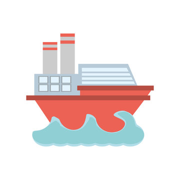 Boat sailing icon image design, vector illustration