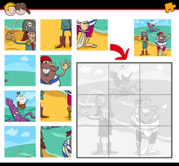 Fototapeta premium pirates jigsaw puzzle game