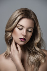 Fototapeta premium Portrait of beautiful sensual girl