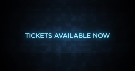 Digital Glitching Movie Credit Text   Tickets Available now