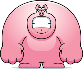 Angry Cartoon Pig