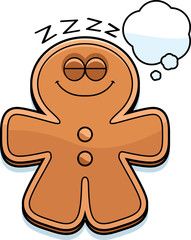 Dreaming Cartoon Gingerbread Man