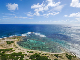 Aerial view of Savannah Bay, East Side Anguilla, Caribbean
