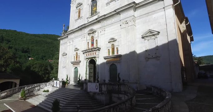 The Sacred Mountain of Varallo, a mountainside Christian devotional complex overlooking the town of Varallo Sesia, Italy.