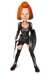 warrior girl close up