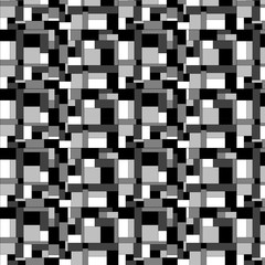 Squares and rectangles pattern in shades of black