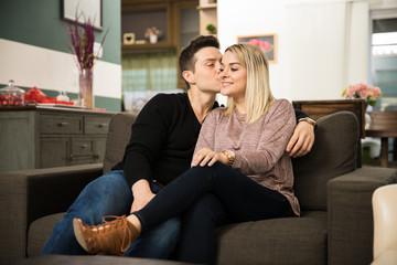Obraz premium Cute young couple in love