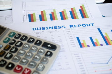 Naklejka na ściany i meble Showing business and financial report. Accounting