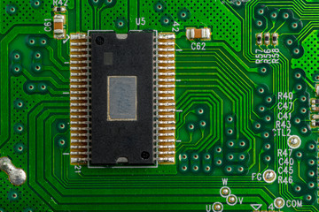  Close up of computer microchip
