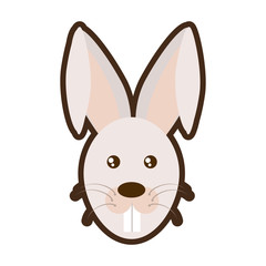 Easter rabbit icon image design, vector illustration