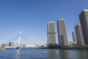 Fototapeta na wymiar 隅田川の中央大橋