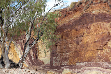 Ochre cliffs in central Australia