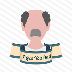 Father day card icon image, vector illustration