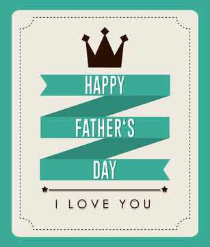 happy father day card icon image, vector illustration