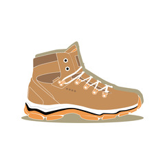 one casual winter shoe, vector, illustration,