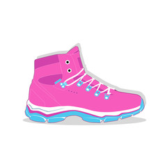 one casual winter shoe, vector, illustration,