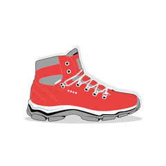 one casual winter shoe, vector, illustration,
