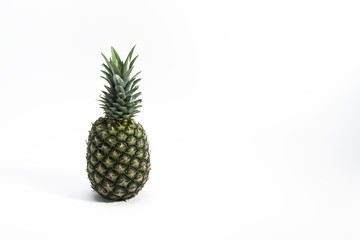 Pineapple isolated on white background with empty space for your text. 