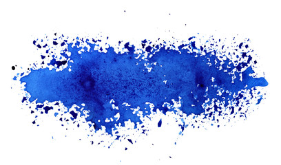 Stripe of spilt blue paint