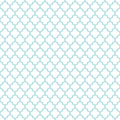 Fototapeta premium Retro Seamless Pattern Oriental Turquoise