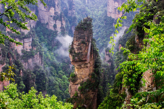 Hallelujah mountains, also known by Avatar mountains in Zhangjiajie National Park, China