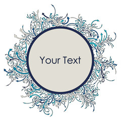 Vector arrow  round frame 