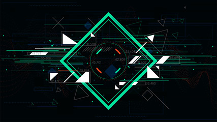 Tech futuristic abstract backgrounds, colorful square