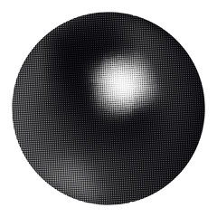 Volume halftone  black and white ball