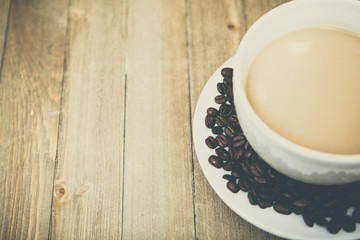 Coffee Latte with Copy Space