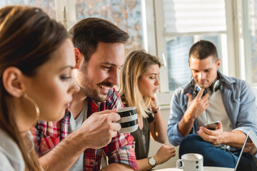 Young people having fun