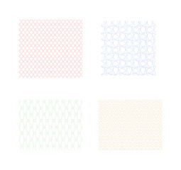Set of Simple Guilloche Seamless Patterns