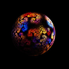 Fractal Sphere  - Fractal Art - 3D image