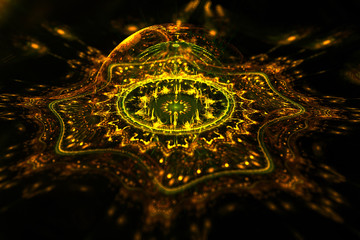 Fractal Sacral Lotus - Sacred Geometry  - Fractal Art - 3D image