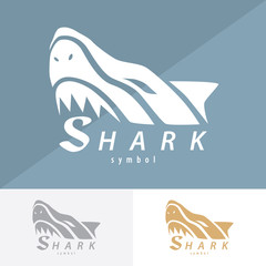 Shark symbol icon design.