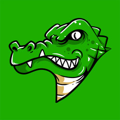 Fototapeta premium crocodile head mascot logo