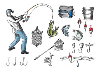Fishing set. © dariaustiugova