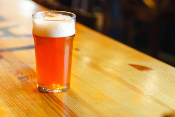 Pale ale in a pub