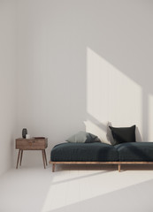 Simple sofa with white room
