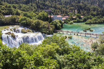 Krka National Park one of the most famous and the most beautiful park in Croatia
