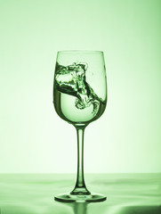 Swirl water and green light
