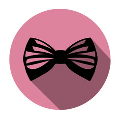 Isolated bowtie on a colored tag, Vector illustration