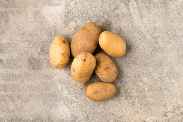 Heap of Fresh Whole Potatoes