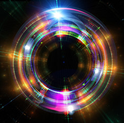 Shining Lenses of Objective, Adjustment  Control   - Fractal Art