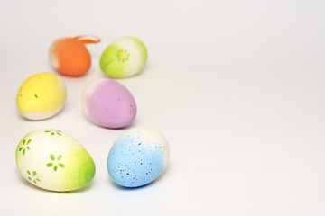 Easter eggs isolated on white background