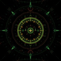 Obraz premium Filigree Rose of Wind - Fractal Art 