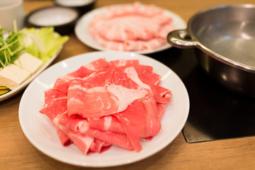 Slice of beef for hot pot